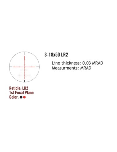 Ottica da tiro e battuta Sightmark Presidio 3-18x50 LR2 FFP, Riflescope SKU : SM13141LR2