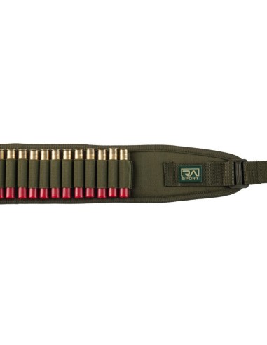 CAR20 RA SPORT CARTUCCERA VERDE  IN POLIESTERE CON CELLE ELASTICHE PER CARABINA O CALIBRO 410 36