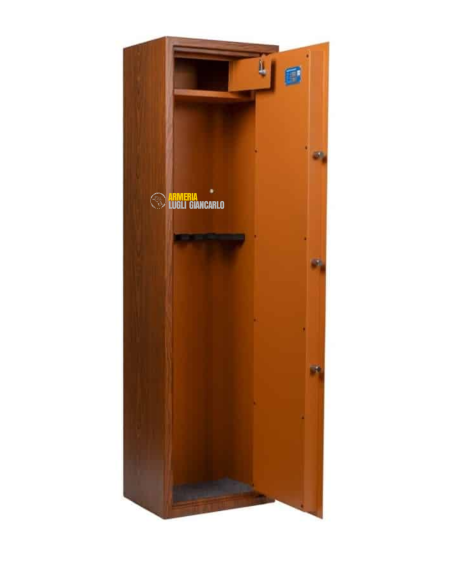 SD-11 ARMADIO BLINDATO CASSAFORTE PER ARMI 11 POSTI LEGNO TESORETTO CON FINITURA LEGNO