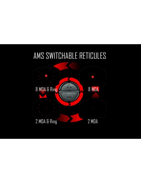 PUNTO ROSSO RED DOT SHIELD AMS MINI SIGHT 8MOA (AMS-8MOA)  SHIELD SIGHTS SS000035