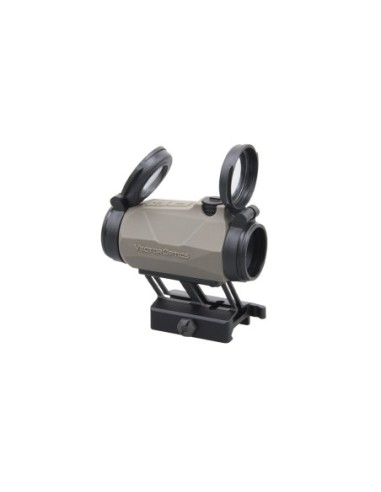 PUNTO ROSSO PER ARMI TAC VECTOR OPTICS  "MAVERICK" RED DOT 3 MOA COPERTURA GOMMATA FDE DESERT CON BASE PICATINNY QR (SCRD-39P)