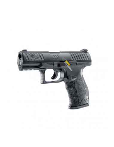 UMAREX T4E PISTOLA WALTHER 2.4554 PDP COMPACT 4" .43 SCARRELLANTE 7,5J DIFESA PERSONALE COLPI IN GOMMA DIAMETRO 43 380386