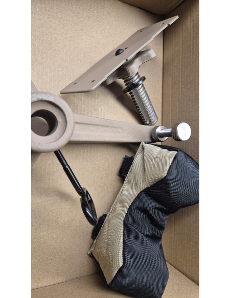 Supporto per fucile STONE rest Armeria Lugli per armi con regolazione e cuscino incorporato pieno IA9402