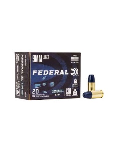 COLPI PER PISTOLA FEDERAL 9 MM LUGER 138 GRS SYNTECH DEFENSE SJHP 20 STK