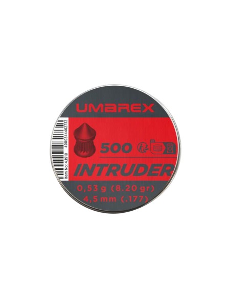 PELLET PER ARMI PALLINI UMAREX 4.1918 WALTHER INTRUDER PUNTA CALIBRO  4.5 gr 0.52 CZ X 500