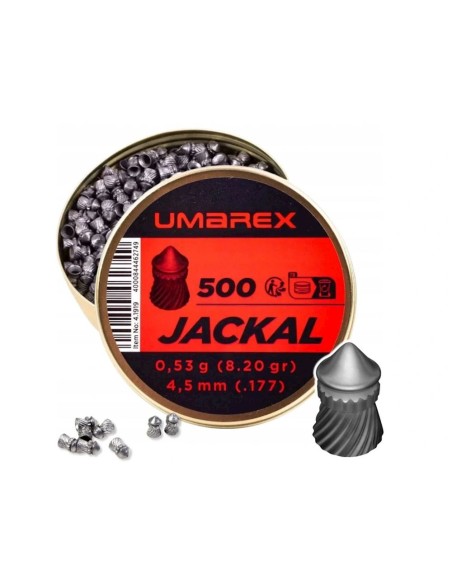 PALLINI PELLET UMAREX 4.1919  WALTHER JACKALL PUNTA CALIBRO  4.5 gr 0.53 CZ X 500