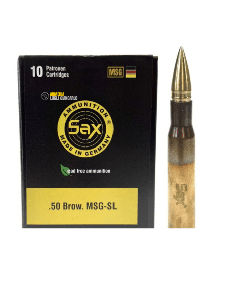 Colpi Cartucce Munizioni Sax per Calibro 50 Bmg Gr 48.2G confezione da 10