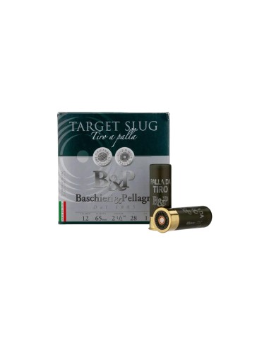 Munizioni a palla Cartuccia da Tiro a palla Baschieri e Pellagri per fucile calibro 12 ogiva Target Slug