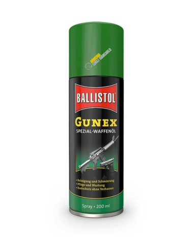 Olio spray per armi per pulizia armi BALLISTOL GUNEX 200ml antiruggine