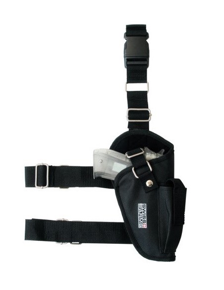 Fondina coscia universale  sinistra cordura con porta caricatore (Swiss Arms 603617)