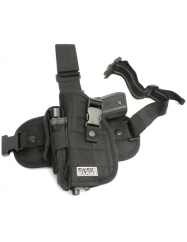 Fondina coscia universale  sinistra cordura con porta caricatore (Swiss Arms 603617)