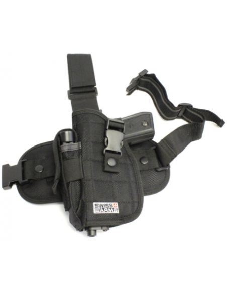 Fondina coscia universale  sinistra cordura con porta caricatore (Swiss Arms 603617)
