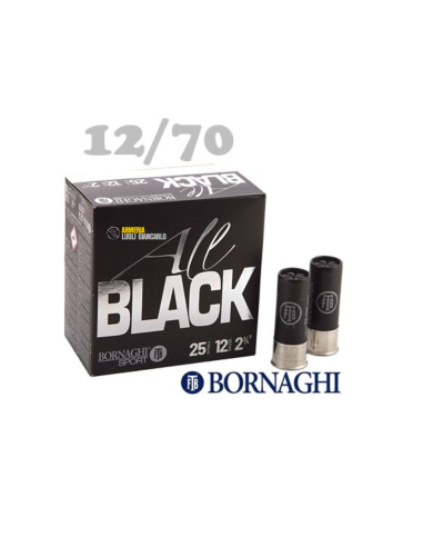 Cartucce da tiro calibro 12 BORNAGHI All Black 24g 12/70
