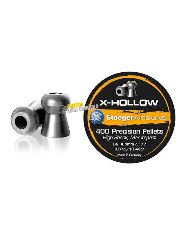 PALLINI FORATI H&N CALIBRO 4,5 X-HOLLOW STOEGER COD.545075 CONF.400