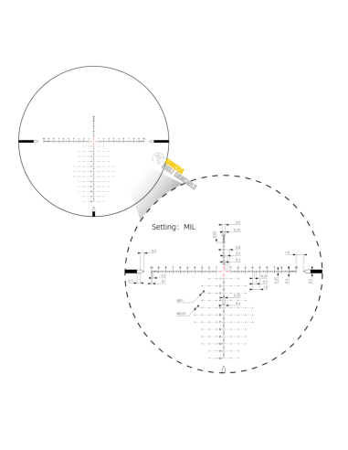 SCFF-46 OTTICA DA CACCIA TIRO ECONOMICA VECTOR OPTICS 6-24X50 TAURON GENII FFP 4X