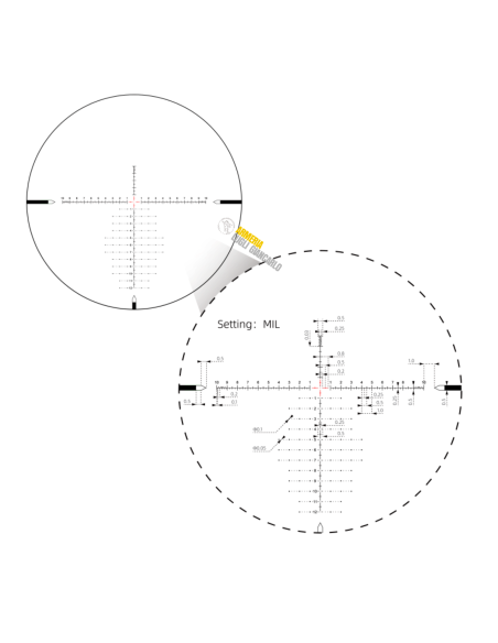 SCFF-46 OTTICA DA CACCIA TIRO ECONOMICA VECTOR OPTICS 6-24X50 TAURON GENII FFP 4X
