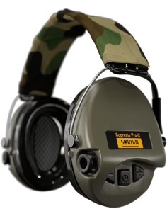 Cuffie elettroniche verdi Sordin Pro-X Protezioni acustiche a capsula 75302-X-S - EN 352