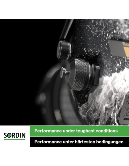 Cuffie elettroniche verdi Sordin Pro-X Protezioni acustiche a capsula 75302-X-S - EN 352