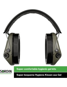 Cuffie elettroniche verdi Sordin Pro Protezioni acustiche a capsula 75302-S 2