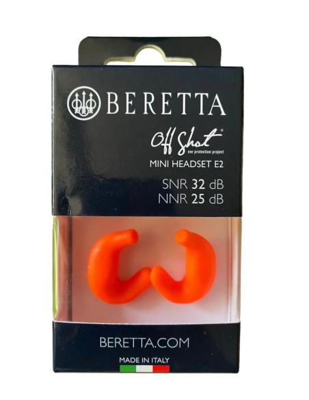 Beretta Tappi da sparo Mini Headset Arancio Orange Fluo E2
