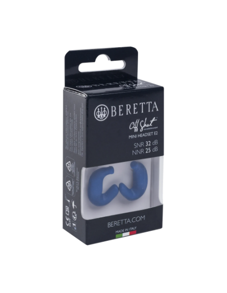 Beretta Tappi 32 dB da sparo Mini Headset Blu E2