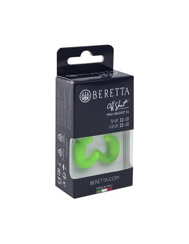 Beretta Tappi 32dB da sparo Mini Headset Giallo Yellow Fluo E2