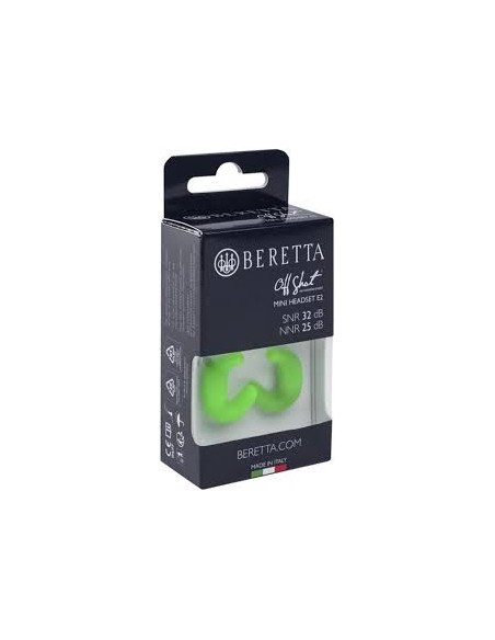 Beretta Tappi 32dB da sparo Mini Headset Giallo Yellow Fluo E2