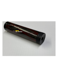 Compensatore/Moderatore/Soppressore di suono SAPL carbon per carabine ad aria compressa PCP calibro 4,5-5,5codice 41067