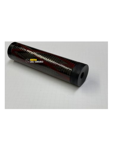Compensatore/Moderatore/Soppressore di suono SAPL carbon per carabine ad aria compressa PCP calibro 4,5-5,5codice 41067
