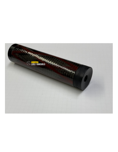 Compensatore/Moderatore/Soppressore di suono SAPL carbon per carabine ad aria compressa PCP calibro 4,5-5,5codice 41067
