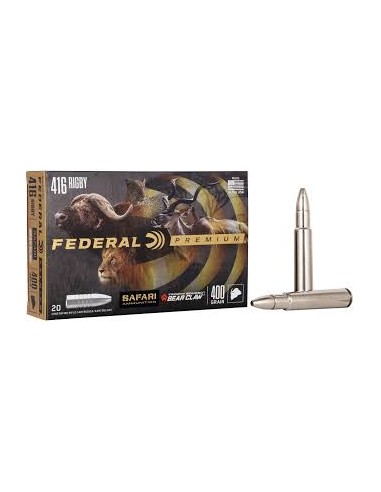 Safari Trophy Bonded Bear Claw Colpi Federal calibro 416 Rigby, 400 Grain Trophy