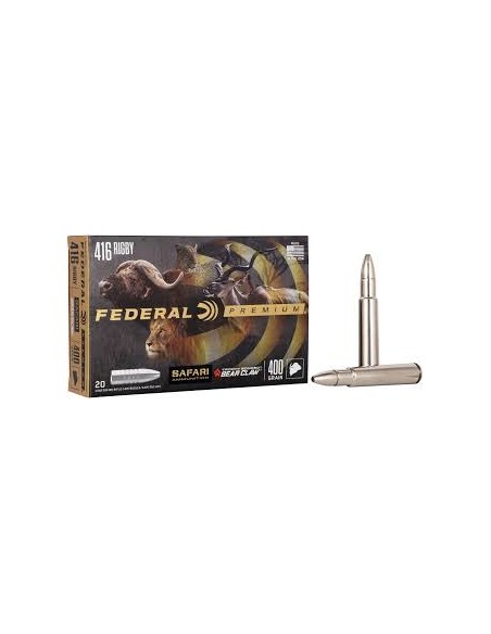 Safari Trophy Bonded Bear Claw Colpi Federal calibro 416 Rigby, 400 Grain Trophy