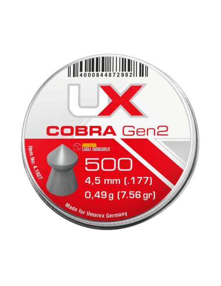 Pallini/Piombini pellet calibro 4,5 marca Umarex Cobra Gen 2 500 pezzi 0,49gr