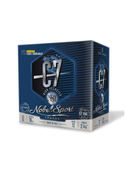 CARTUCCE DA TIRO C7 NSI NOBEL SPORT COMPETITION  C7 CALIBRO 12 24 GRAMMI