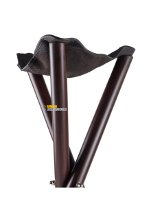 11110 CACCIA PESCA TEMPO LIBERO  SGABELLO MARRONE 60 CM  TREPIEDE IN LEGNO CON PUNTALI IN ACCIAIO