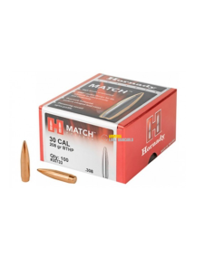 PALLE OGIVE HORNADY MATCH 30733 BTHP palle calibro 30 (.308) 208grs Conf. da 100 palle