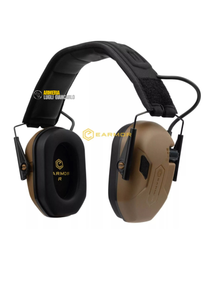 Accessori Caccia, Tiro ed Outdoor Cuffie 24 dB  tappi e occhiali  CUFFIA ELETTRONICA M300A-BK EARMOR US-TAN