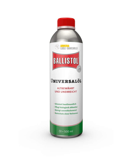 BA015 Pulizia Armi Lubrificanti  OLIO 500 ML BALLISTOL IN BOTTIGLIA DI ALLUMINIO