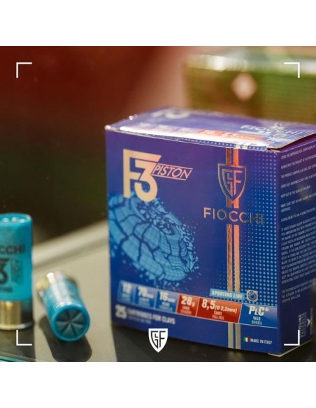 CARTUCCE FIOCCHI F3 PISTON CALIBRO 12 PIOMBO  NUMERO  8 1/2