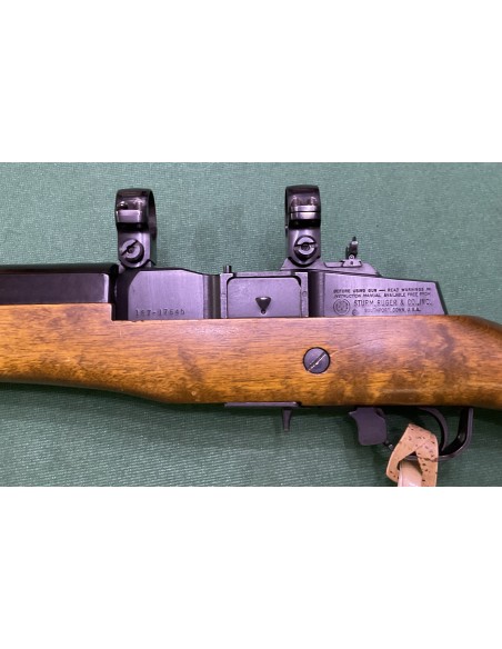 Carbina usata da caccia Ruger Mini 14 calibro 222rem con anelli / attacchi per ottica