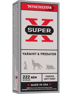 CARTUCCE COLPI WINCHESTER COLPI CALIBRO  222 REM 50 GR