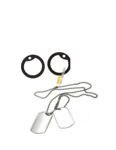 Piastrine/medagliette/Catenine militari di metallo colore argento personalizzabili/incisioni codice 90598