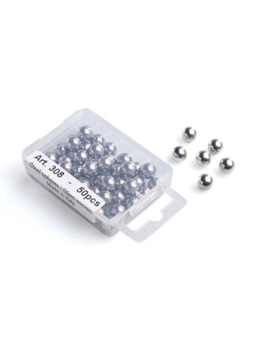 SFERE BIGLIE STEEL ARMERIA LUGLI 308 SFERE IN ACCIAIO 9MM PER FIONDA - CONF. 50PZ