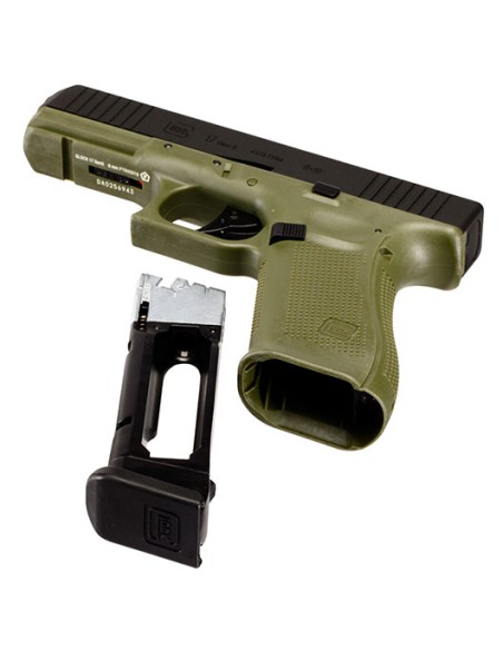 Pistola a CO₂ Umarex Glock 17 Gen5 BlowBack Battlefield Green 4,5mm BB 18 anni