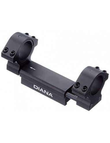 Diana Bullseye 25.4 + 30 mm für 11mm Prismenschiene, Montaggio cannocchiale di puntamento. Unisex-Adulto, Nero, 25.4/30mm