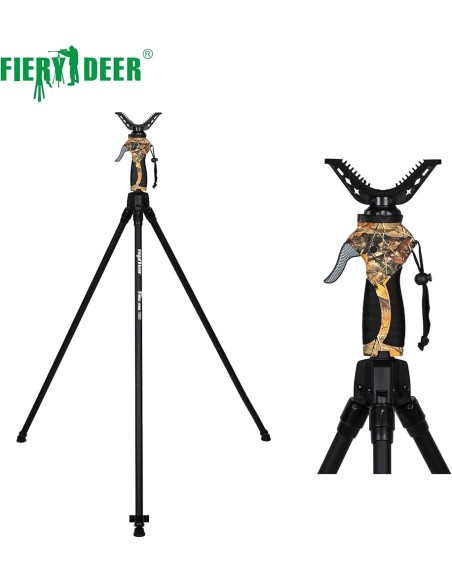 FIERY DEER Treppiede GEN4 treppiede per fucile caccia regolabile in lunghezza 165 CM