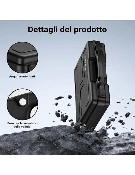 Valigetta Plastica per pistole Armeria Lugli Valigetta porta armi, Custodia per pistola con imbottitura  310 x 256 x 86 mm