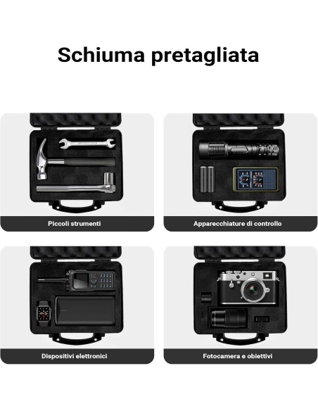 Valigetta Plastica per pistole Armeria Lugli Valigetta porta armi, Custodia per pistola con imbottitura  310 x 256 x 86 mm