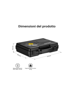 Valigetta Plastica per pistole Armeria Lugli Valigetta porta armi, Custodia per pistola con imbottitura  310 x 256 x 86 mm