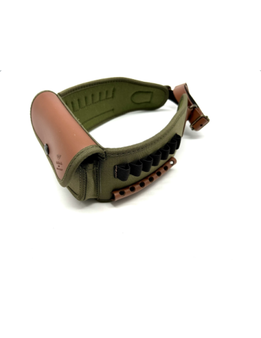 Cartuccera verde per carabine Radar carabina cordura e pelle 14 celle tutti calibri carabine  1901-063